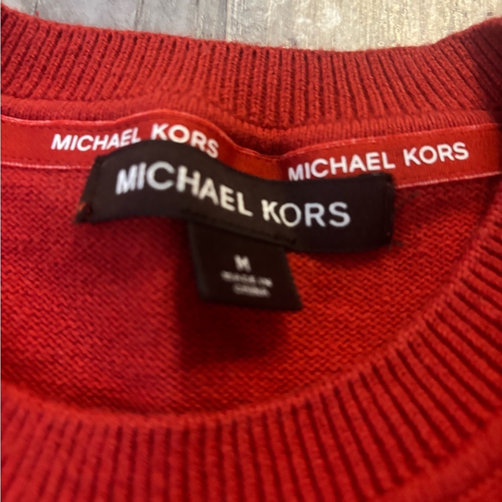 Michael Kors Red Crewneck Sweater for Men - Picture 3 of 3